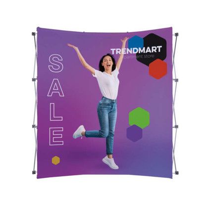 Custom 10' Tall Splash Floor Display Face Kit (Polyester) - Front View