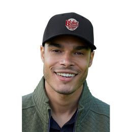 Custom Clutch Performance Cap - Model Wearing Black Cap With Logo