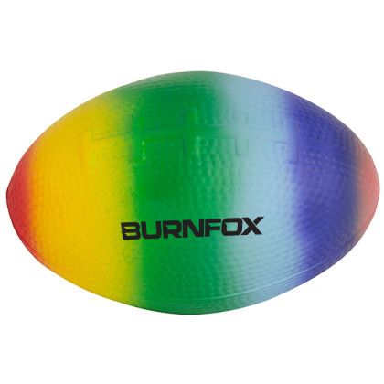Custom Rainbow Football Stress Reliever with Logo Imprint