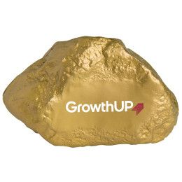 Custom Gold Nugget Stress Reliever with Logo Imprint