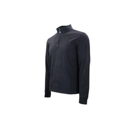 Custom Luxe 1/4 Zip Pullover - Navy Left Side View