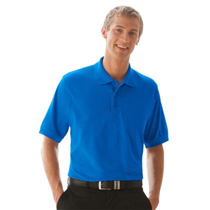 Custom Soft-Blend Double-Tuck Pique Polo - Royal Custom Soft-Blend Double-Tuck Pique Polo - Royal