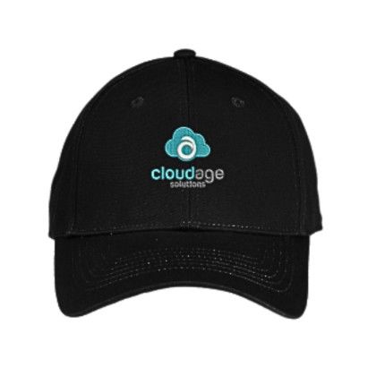 Custom Clutch Solid Constructed Twill Cap - Black with logo