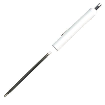 Custom Reversible # 3-4 Standard - # 0 Phillips - Valve Stem Top Screwdriver - White Blank