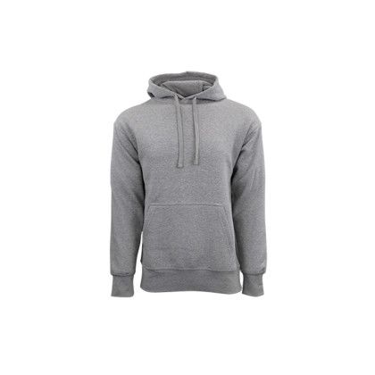 Custom Ultra Soft Fleece Hoodie - Grey Heather Front View