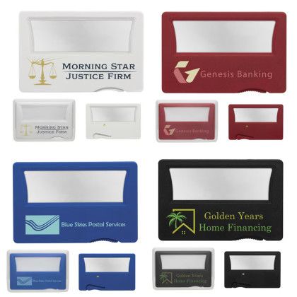 Custom Light Up Credit Card Magnifier - All Colors 