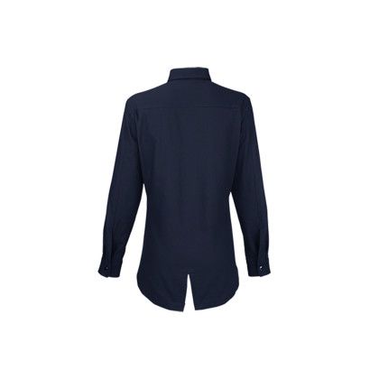 Custom Women's Boulder Shirt Jacket - Navy Back View