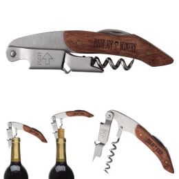 Custom Rosewood Double Hinged Waiter's Corkscrew 