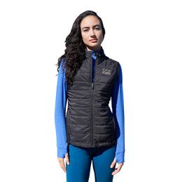 Custom Women's Ninja Vest - Model Wearing Black Vest With logo