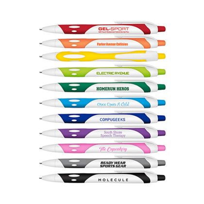 Custom Gel Sport Soft Touch  Rubberized Hybrid Ink Gel Pen - Black Ink