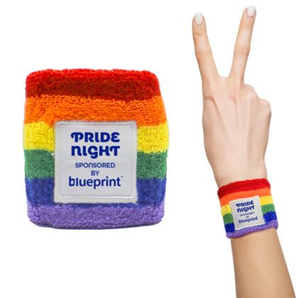 Custom Rainbow Wrist Sweatband