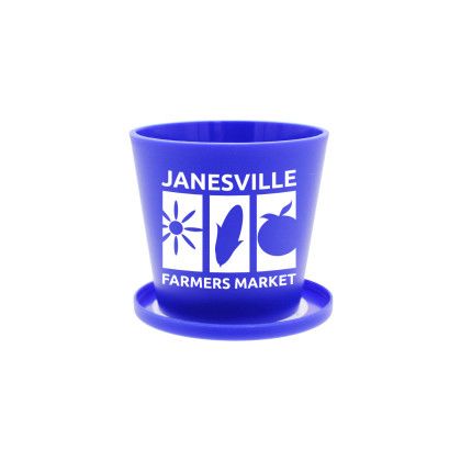 Custom Recycled Promo Pot - Blue