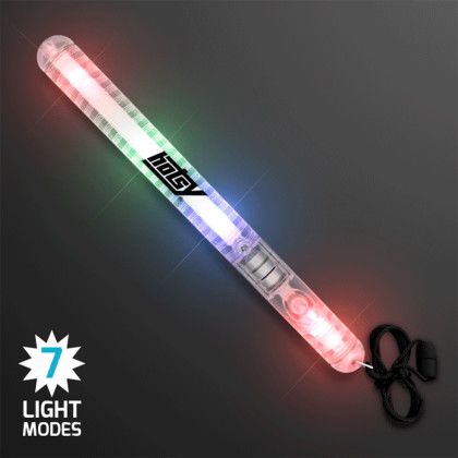 Custom Multicolor Flashing LED Wand with Lanyard Custom Multicolor Flashing LED Wand with Lanyard