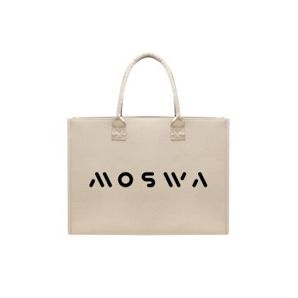 Custom Polly Large Shopper Tote Bag - Beige