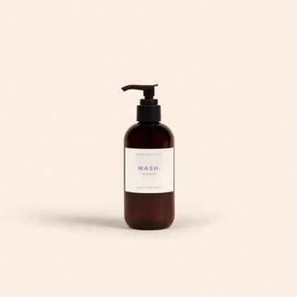 Custom 8 Oz Wash With Pump Cap - Glossy Amber 