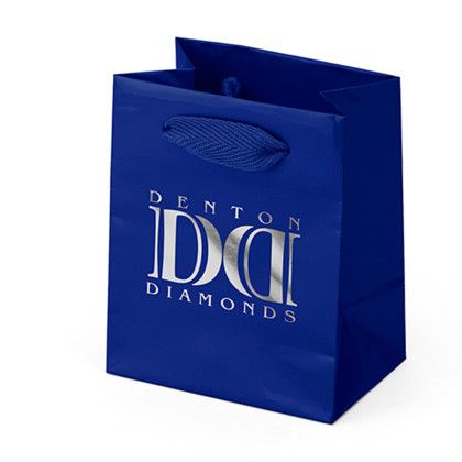 Custom Jewel Gloss Eurotote - Royal Blue - Side View 