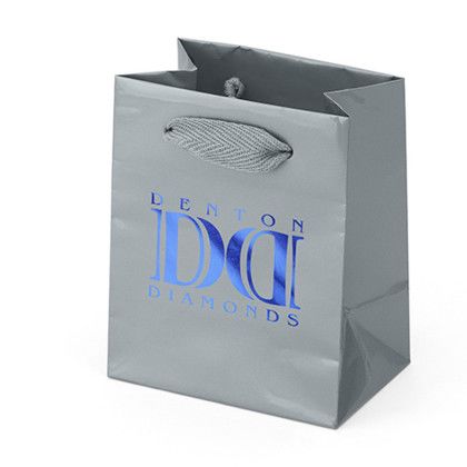 Custom Jewel Gloss Eurotote - Silver - Side View 