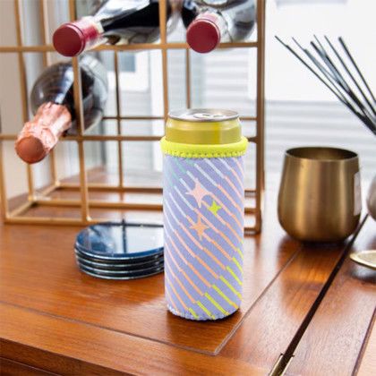 Custom Liam Neoprene for Slim Cans Full Color - Lifestyle View 