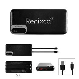 Custom 10,000 mAh Power Bank With Built-In Cables - Group 