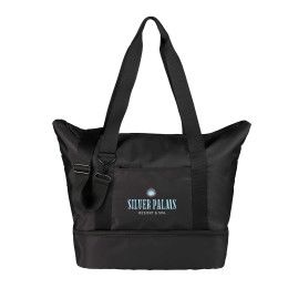 Custom Daybreak Recycled Travel Tote - Black 