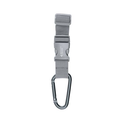 Custom Adjustable Buckle Strap With Carabiner - Gray 
