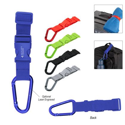 Custom Adjustable Buckle Strap With Carabiner - All Colors 