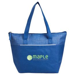Custom Mist Recycled 9-Can Non-Woven Tote Cooler - Royal 