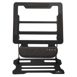 Custom Elevate Laptop Stand and Bluetooth Speaker - Black Front View 