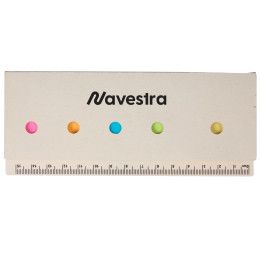 Custom Recycled Milk Carton Sticky Notes & Ruler Pad - White 