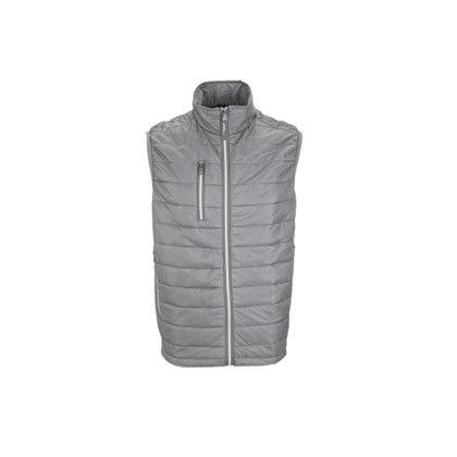Custom Apex Compressible Quilted Vest - Grey Front View