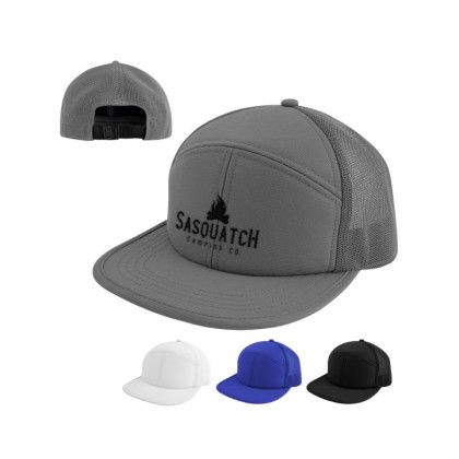 Custom 7-Panel Performance Trucker Cap - All Colors & Adjustable Back View