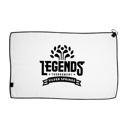 Custom Fairway Fresh RPET Waffle Towel - White