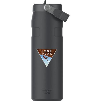 Custom Stanley IceFlow Aerolight Flip Straw Water Bottle 24 oz - Black