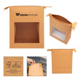 Custom Custom Kraft Paper Zippered Pouch - Natural