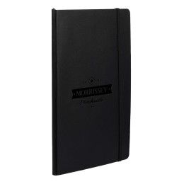 Custom 5.75" x 8.25" Classic Softcover Notebook - Black Side View 
