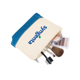 Custom Riviera Cotton Utility Pouch - Blue