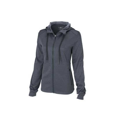 Custom Women's Street Hoodie - Dark Grey Left Side View Custom Women's Street Hoodie - Dark Grey Left Side View