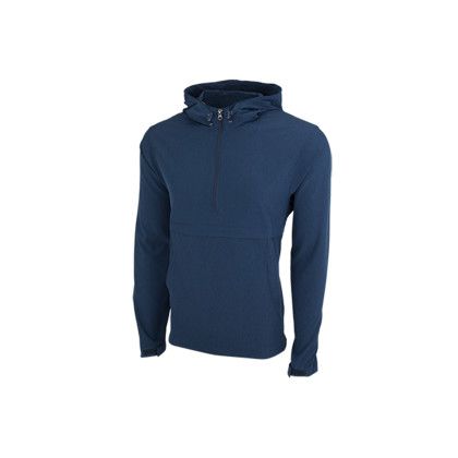 Custom Pullover Stretch Anorak - Denim Left Side View