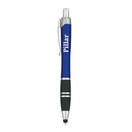 Blue Promotional Click Stylus Pen Custom Logo