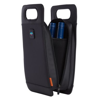 Custom STITCH Wine Tote - Onyx In Use 