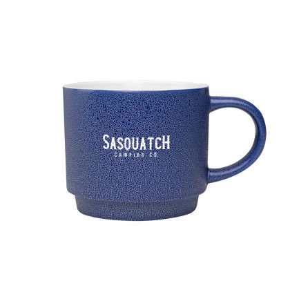 Custom 18 Oz. Pebble Grain Textured Ceramic Mug - Cobalt Blue Custom 18 Oz. Pebble Grain Textured Ceramic Mug - Cobalt Blue