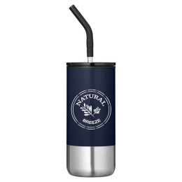 Custom Summit 16oz Insulated Tumbler With Straw - Lapis Blue Custom Summit 16oz Insulated Tumbler With Straw - Lapis Blue