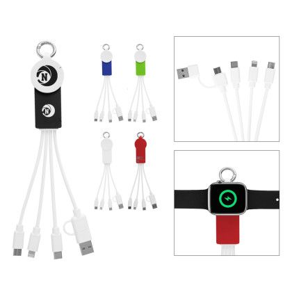 Custom Rabs Multi-Charging Cables With Watch Dock - All Colors 