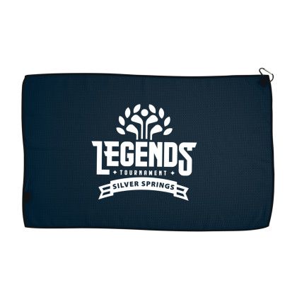 Custom Fairway Fresh RPET Waffle Towel - Navy 