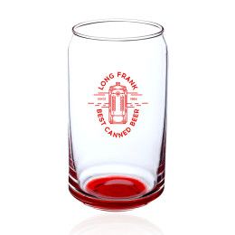 Custom 16 oz. ARC Can Shaped Beer Glasses - Color - Red 