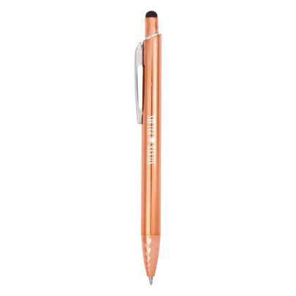 Custom Brite Recycled Aluminum Gel Stylus Pen - Orange