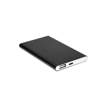 Custom UL Listed Slim Power Bank 2.0 - Black Socket View Custom UL Listed Slim Power Bank 2.0 - Black Socket View