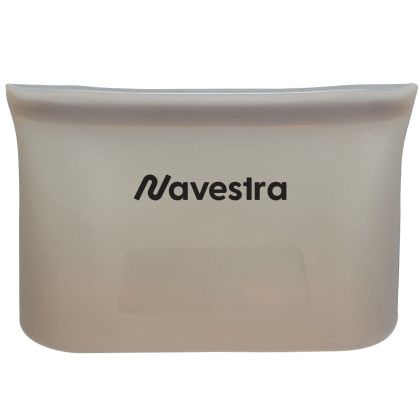 Custom Zili Silicone Food Storage Bag 16oz - Gray With logo