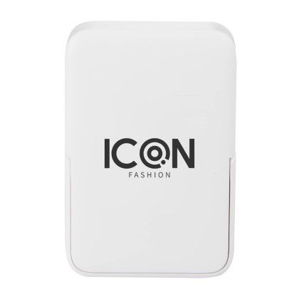 Custom Quik Stand 10,000 mAh MagClick Wireless Power Bank - White Custom Quik Stand 10,000 mAh MagClick Wireless Power Bank - White