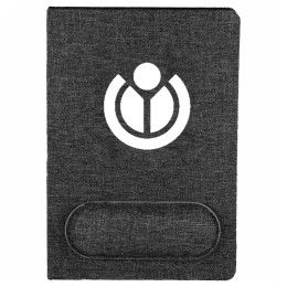 Custom 5.5'' x 8.5'' FSC Recycled PET Office Bound Notebook - Black 